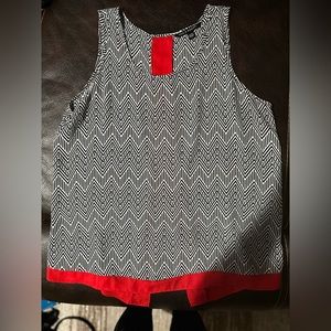 Chevron design black and red